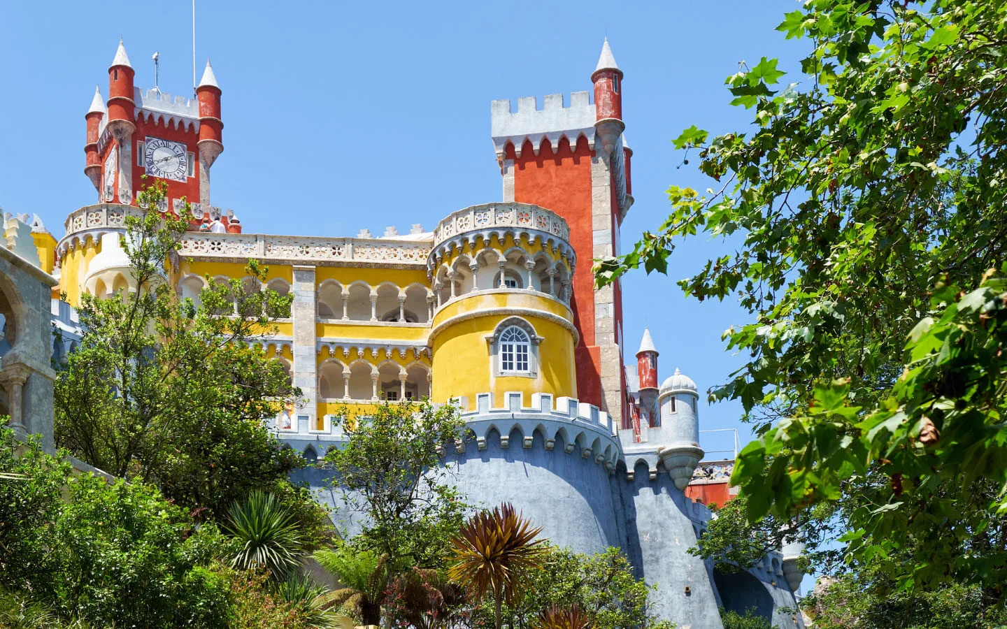 Colourful buildings in Sintra, Portugal