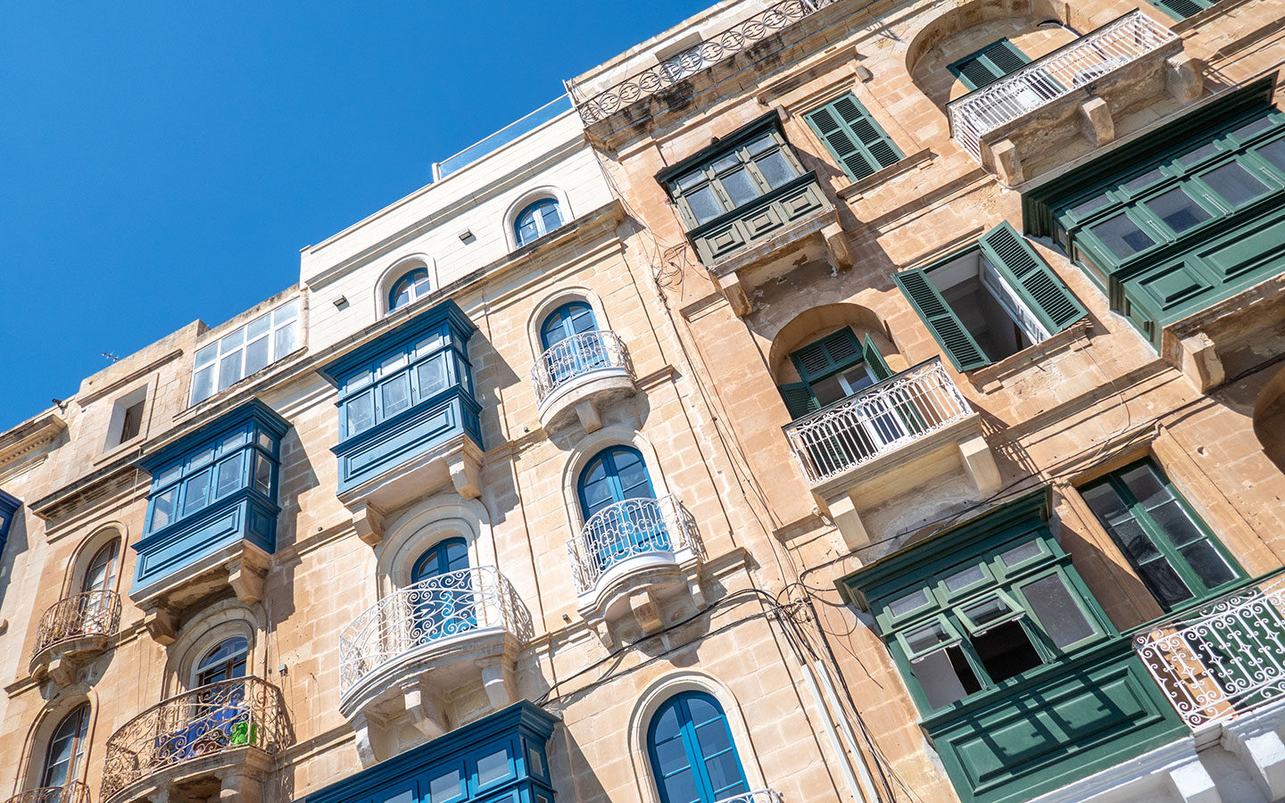 Colourful Maltese balconies