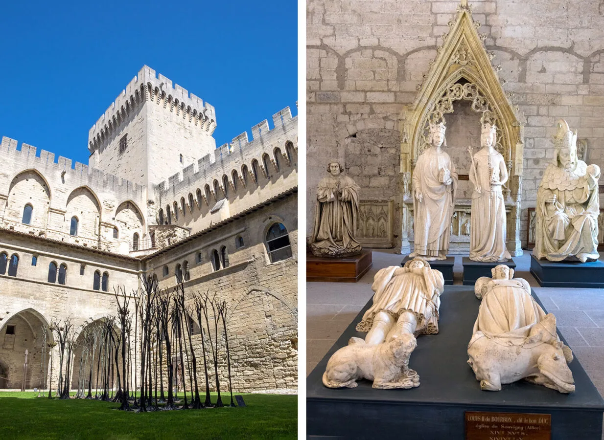 Inside the Palace des Papes in Avignon