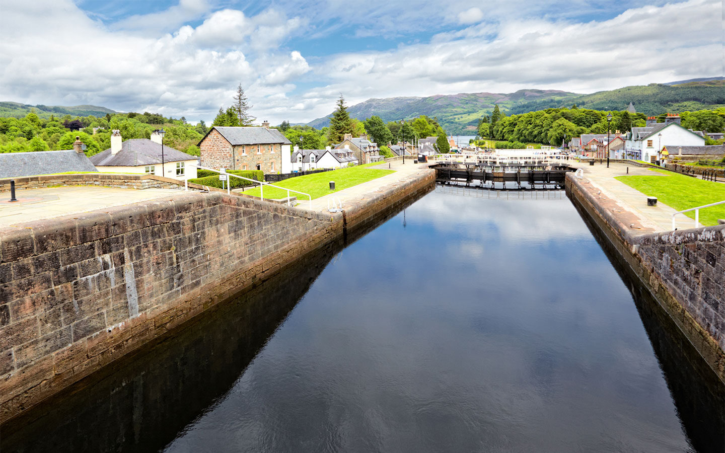 Locks on the Caledonian Canal in Fort Augustus