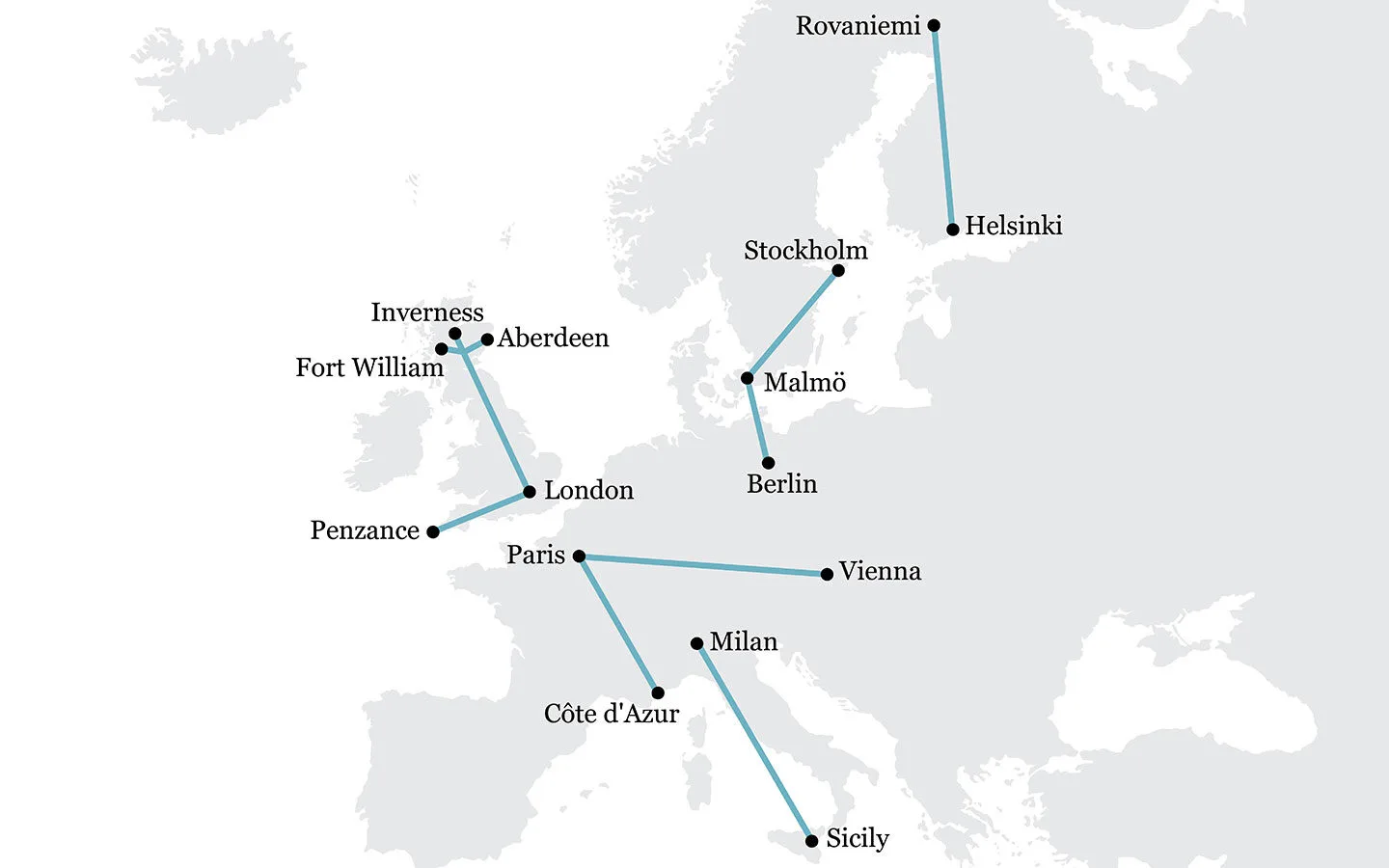 European night trains map