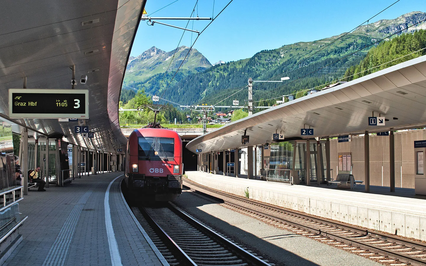 Austrian Railways train in St Anton