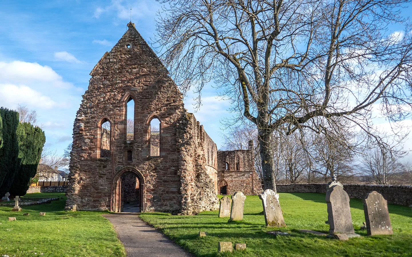 The ruins of Beauly Priory near Inverness
