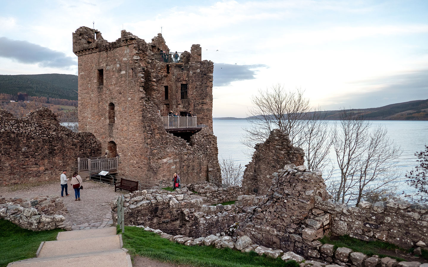 The Grant Tower at Urquhart Castle, one of the top things to do in Loch Ness