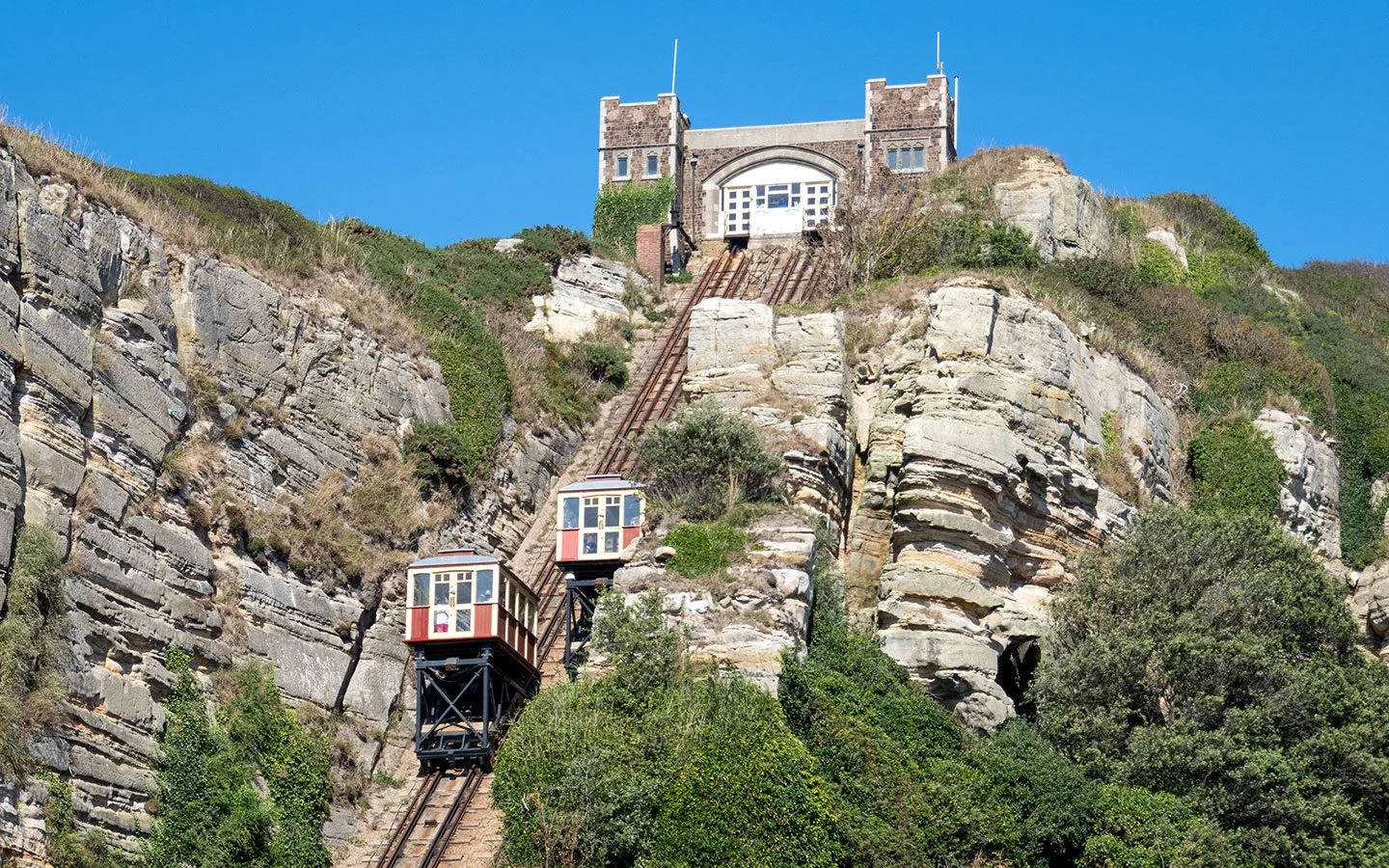 The East Hill Lift funicular in Hastings