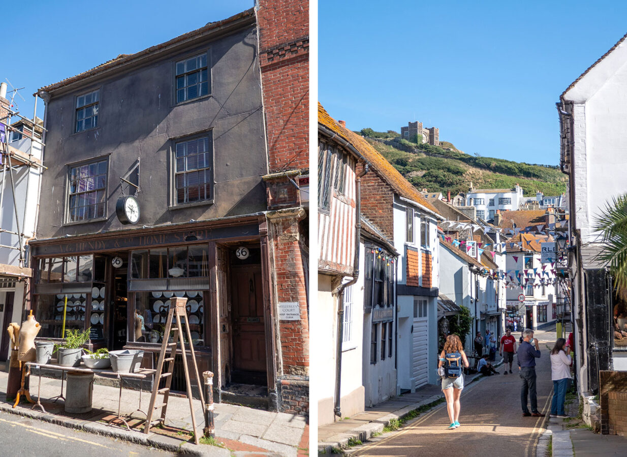 Shops in the old town in Hastings