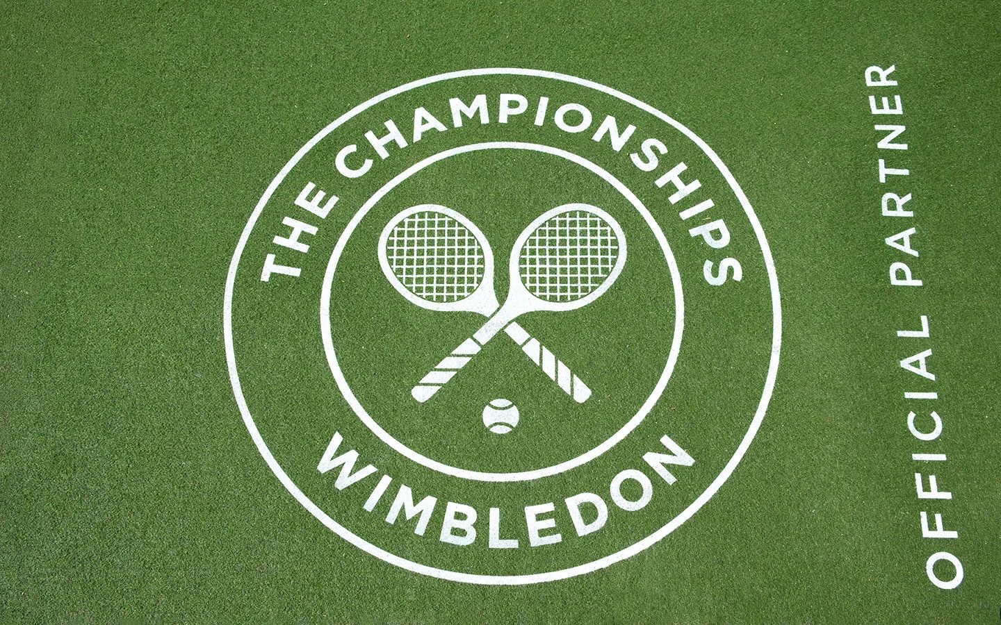 Wimbledon sign on the grass