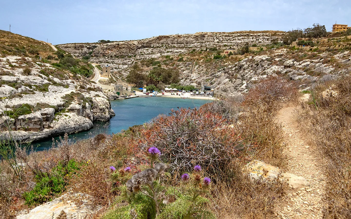 Walking paths to Mġarr ix-Xini bay in Gozo