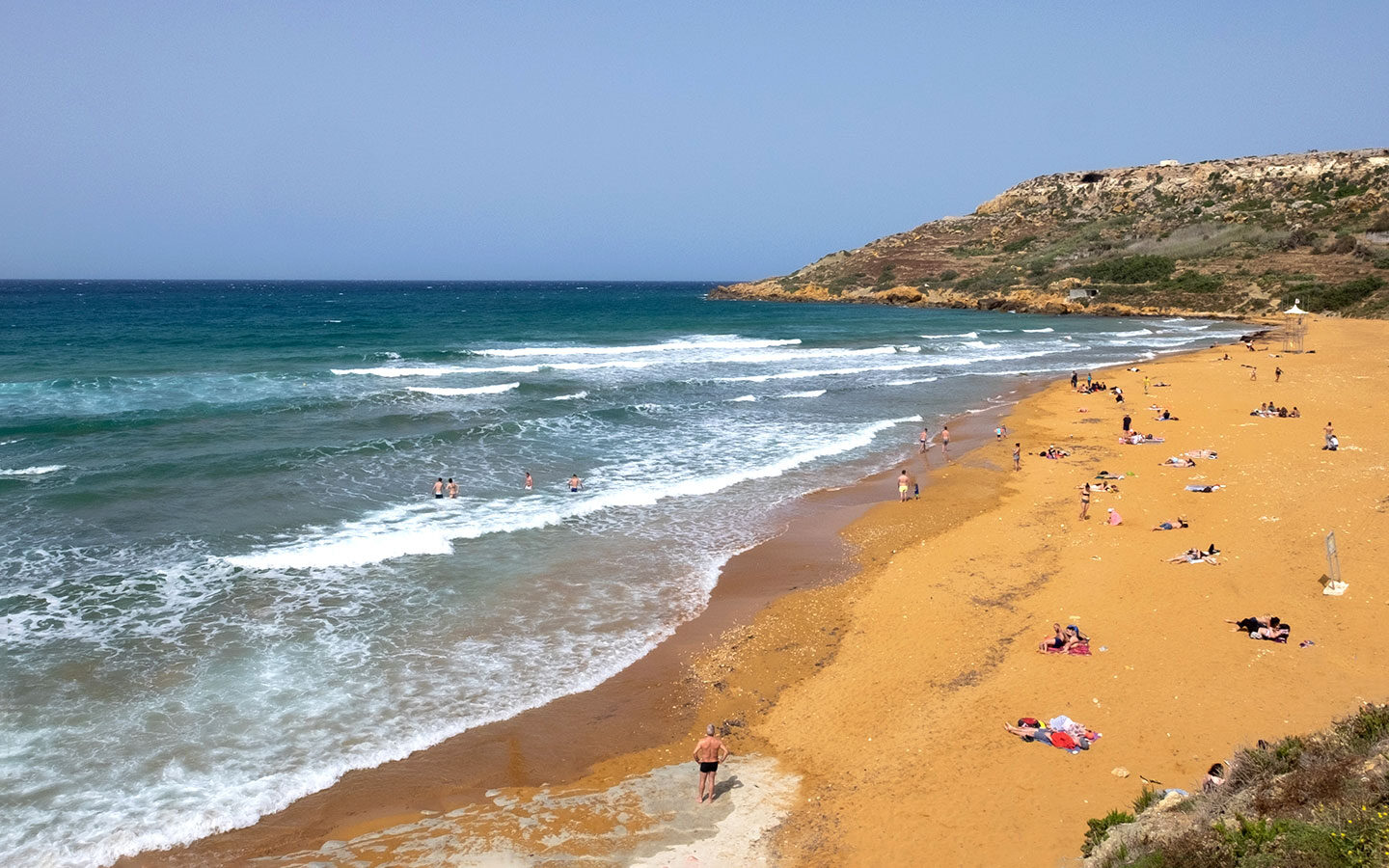 Ramla Bay red sand beach on Gozo