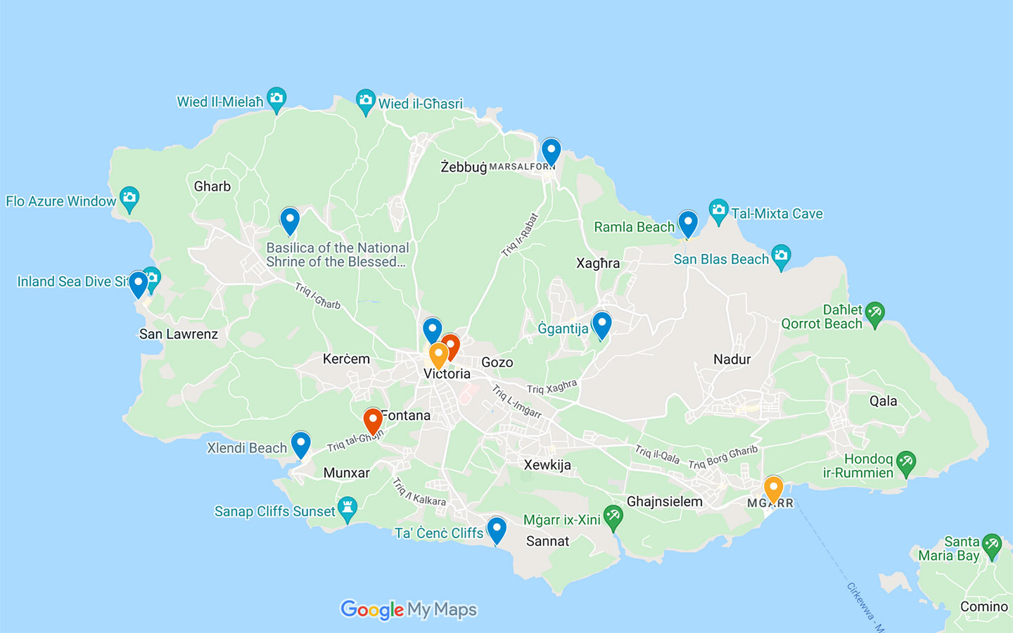 Gozzo Map The best things to do in Gozo, Malta – On the Luce travel blog