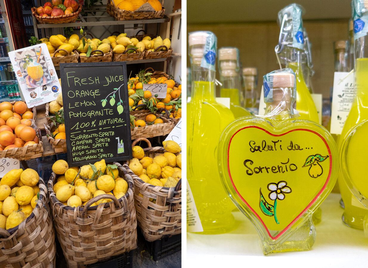 Lemons and limoncello in Sorrento
