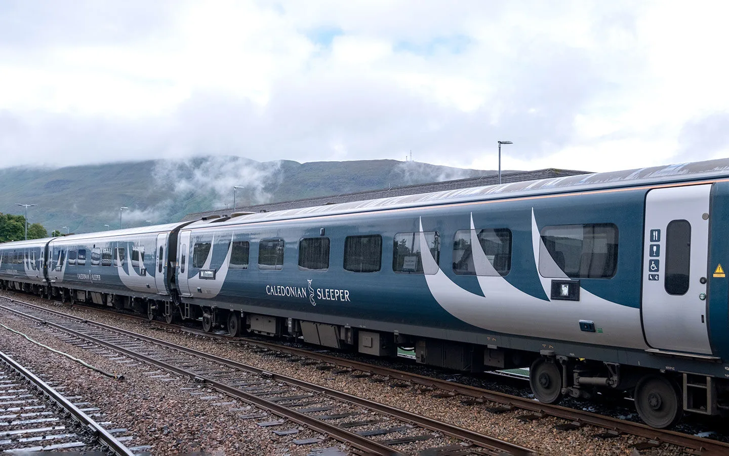 The Caledonian Sleeper train in Fort William