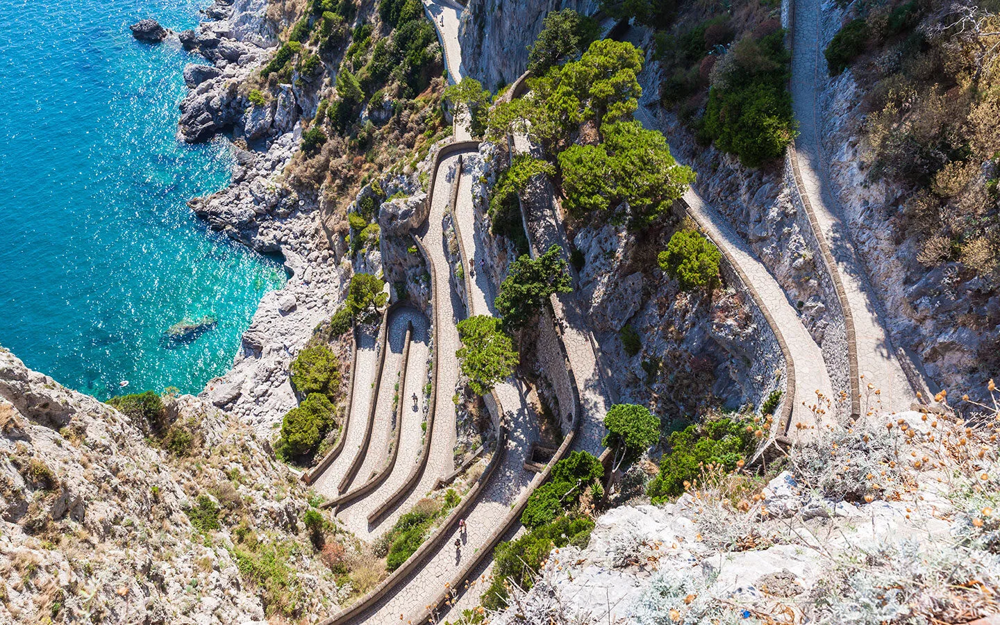 Via Krupp winding path in Capri