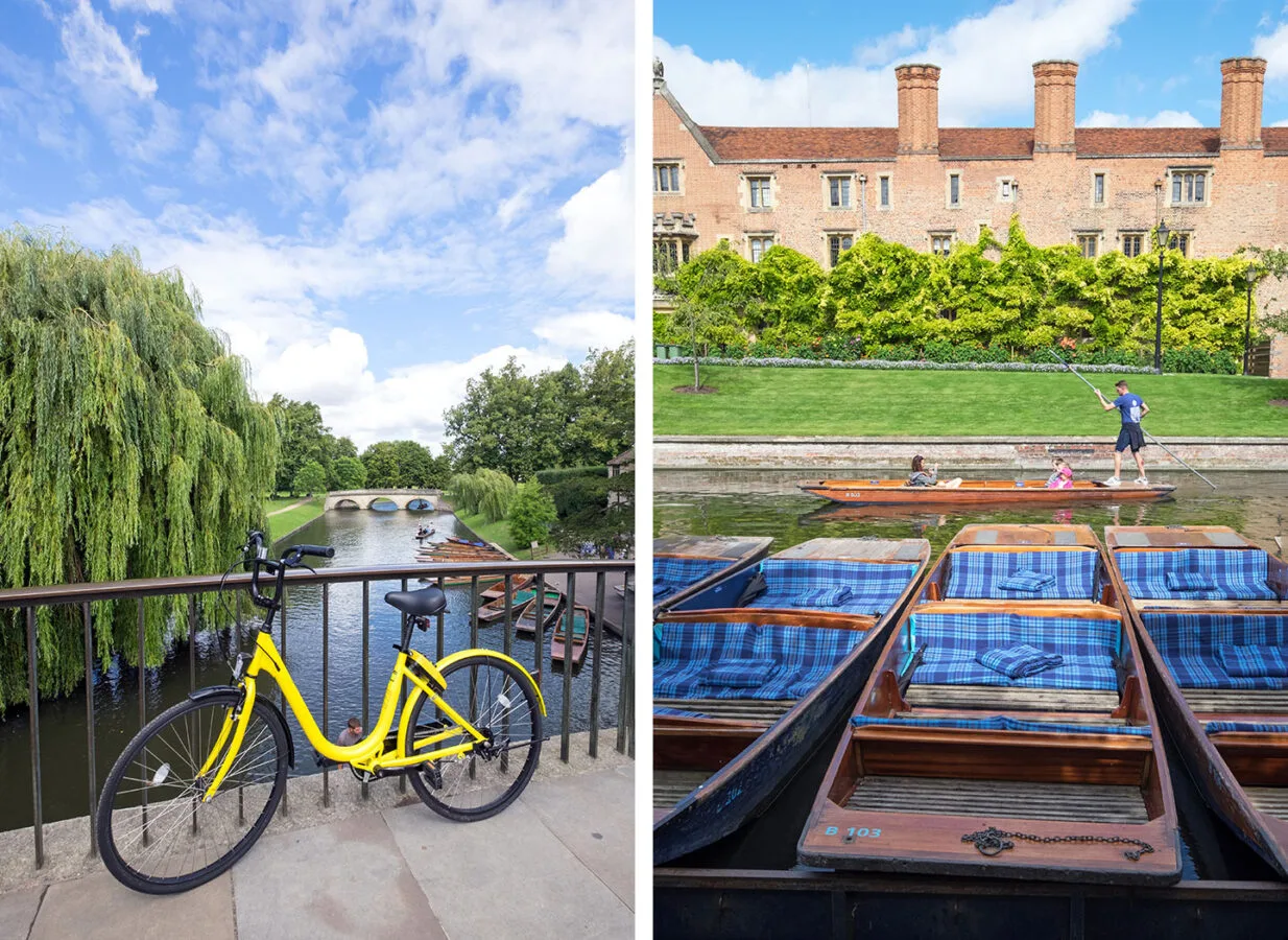 Exploring Cambridge by bike and punt