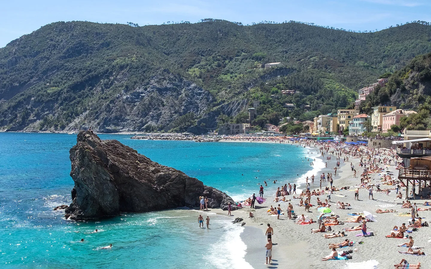 The beach in Monterosso