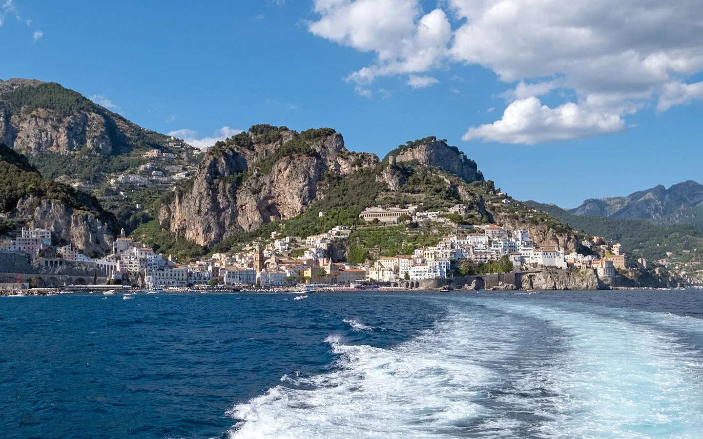 Sailing out of Amalfi