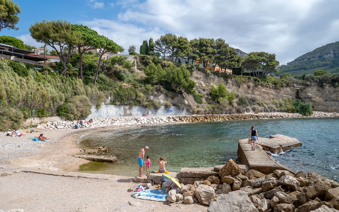 Plage du Corton beach in Cassis, France