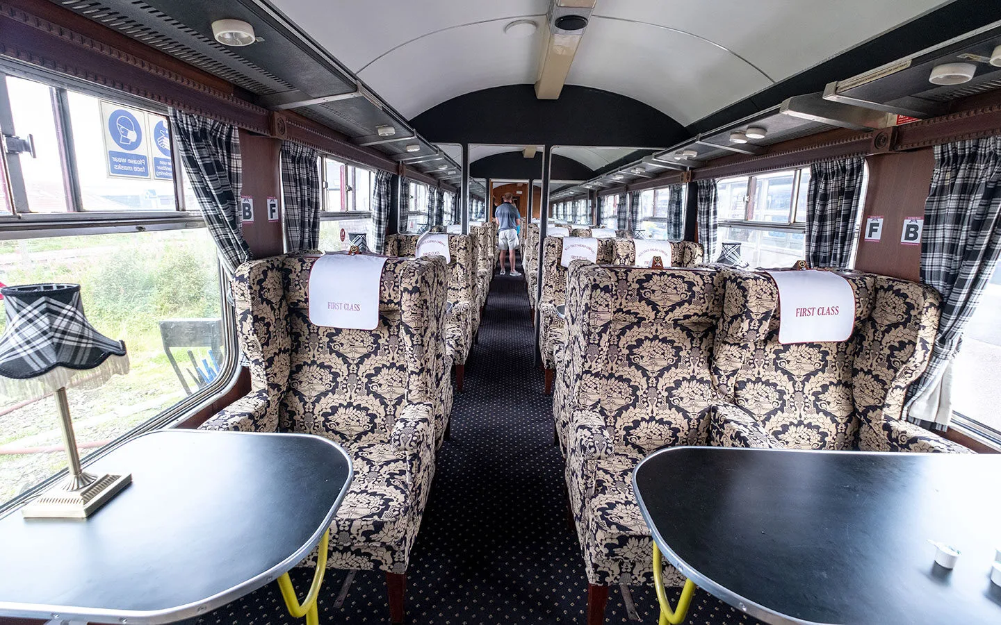 First Class carriage on the Jacobite steam train