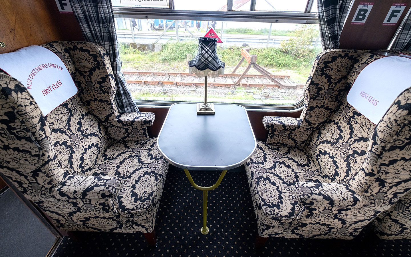 Private table for two in First Class on the Jacobite steam train