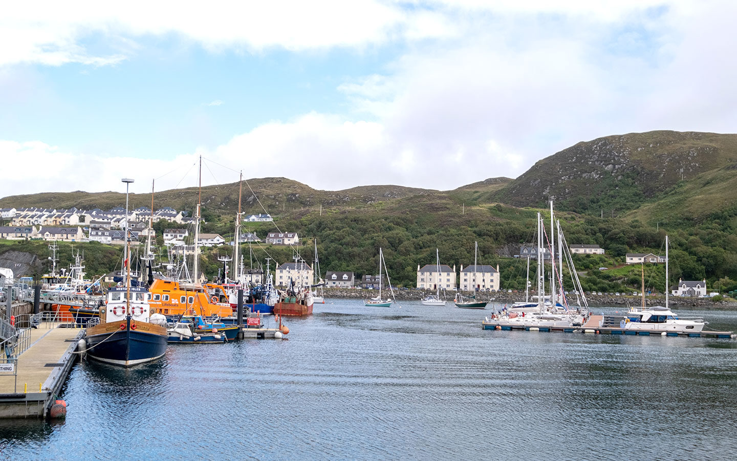 Boats in Mallaig harbour in the Scottish Highlands