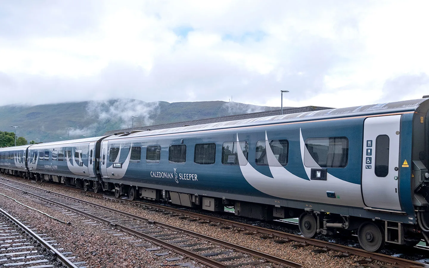 The Caledonian Sleeper train in Fort William