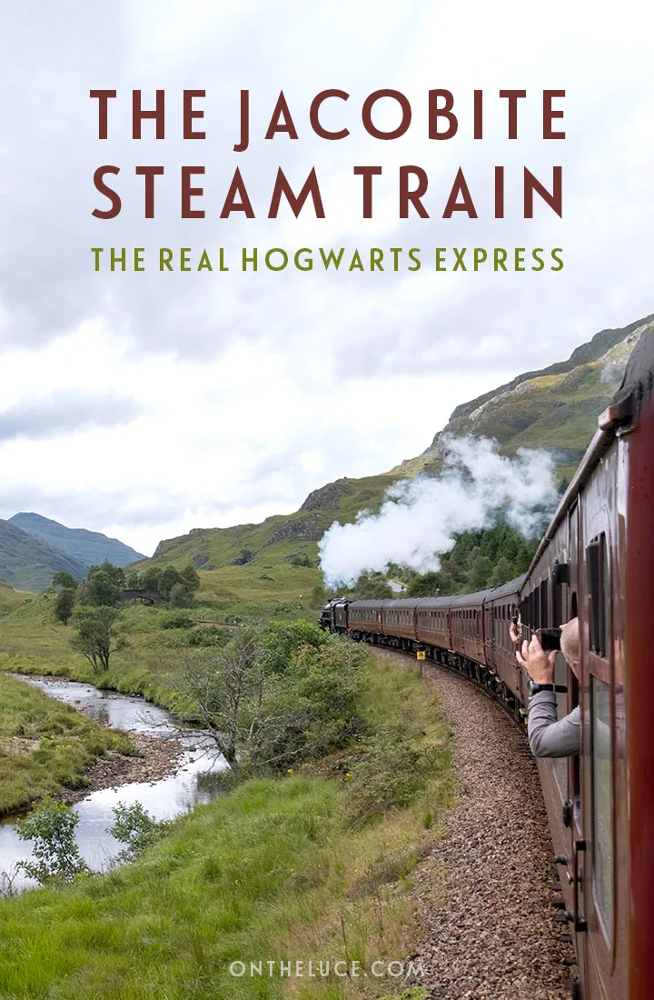 Take a trip on board the Jacobite steam train as it travels on the scenic West Highland Line from Fort William to Mallaig in Scotland – the real-life version of the Hogwarts Express from the Harry Potter films | Harry Potter train | Jacobite train guide | Scenic trains in Scotland | Real Hogwarts Express | Harry Potter locations