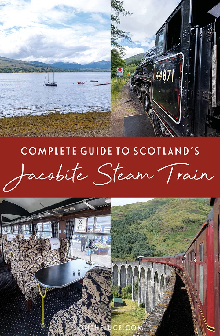 Take a trip on board the Jacobite steam train as it travels on the scenic West Highland Line from Fort William to Mallaig in Scotland – the real-life version of the Hogwarts Express from the Harry Potter films | Harry Potter train | Jacobite train guide | Scenic trains in Scotland | Real Hogwarts Express | Harry Potter locations