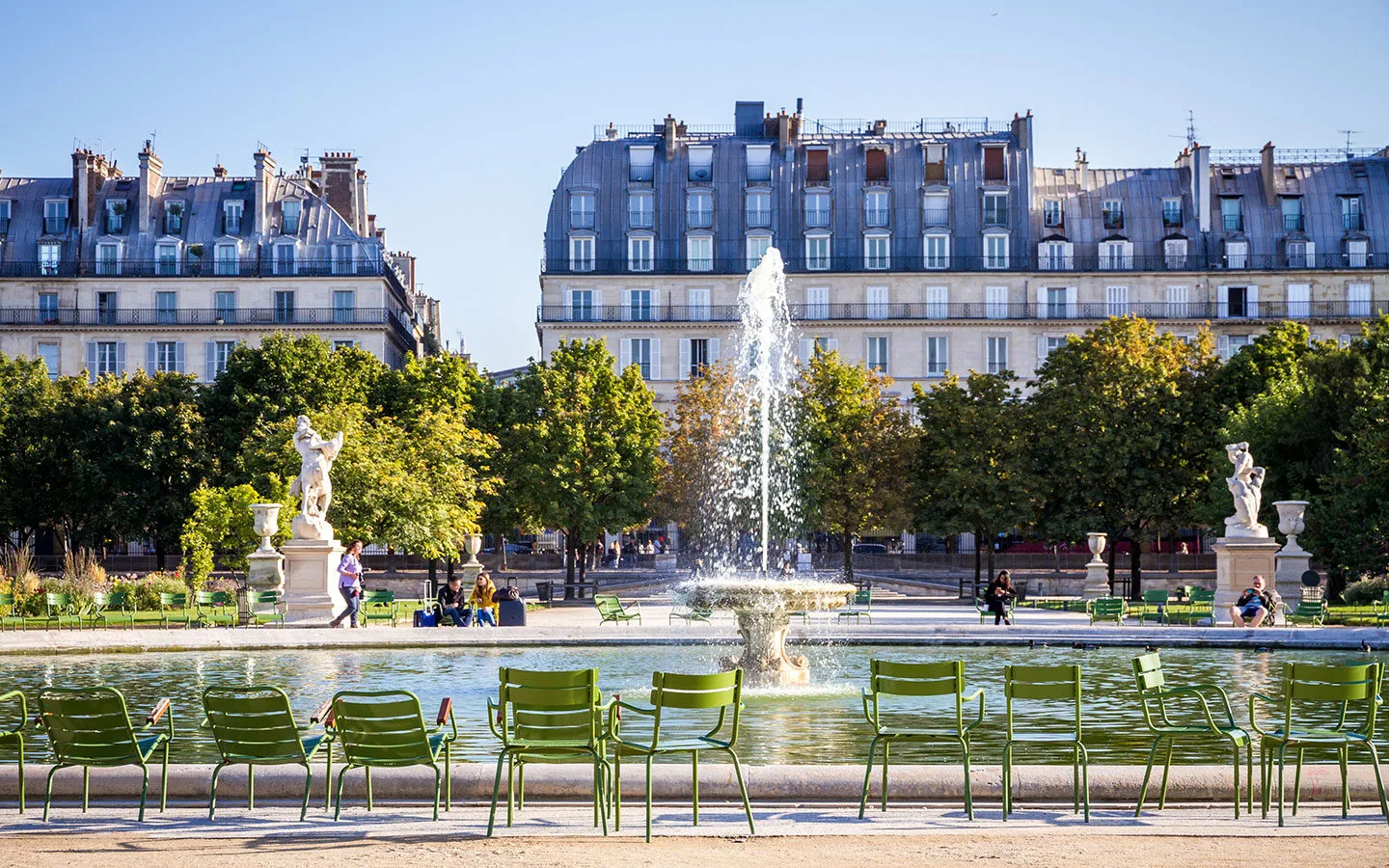 Fountain in the Jardin des Tuileries in Paris