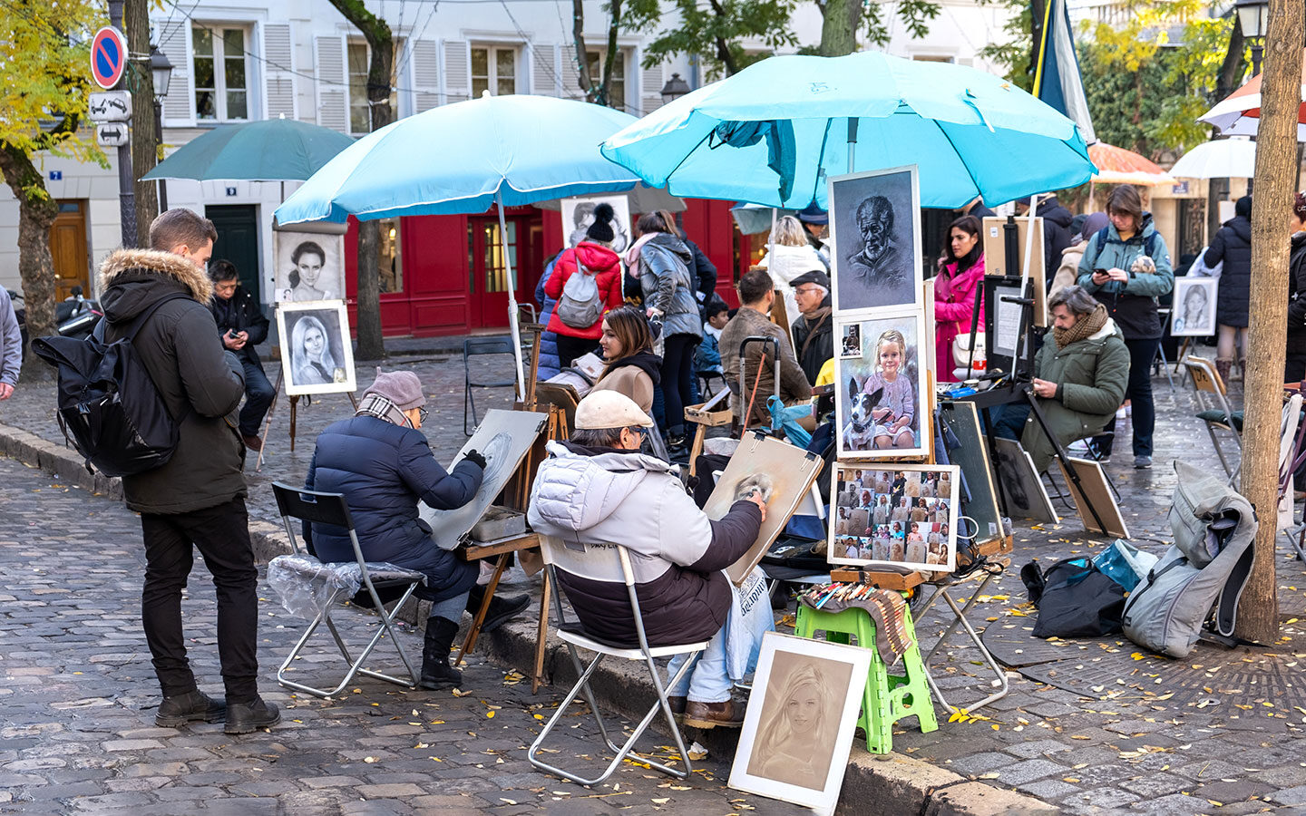 Artists in the Place du Tertre in Montmartre