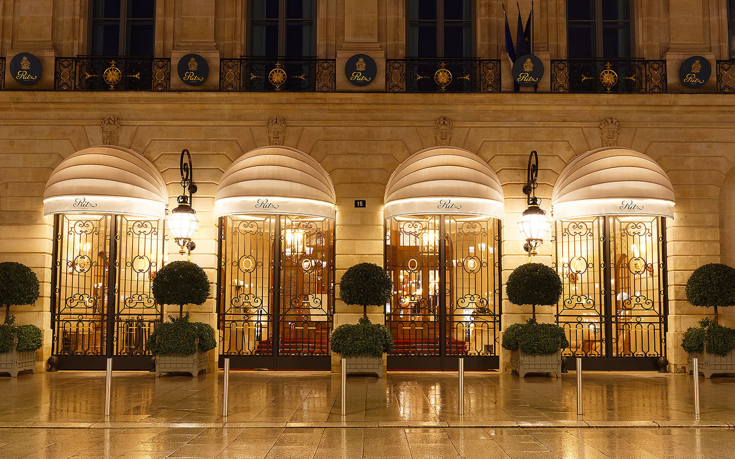 The entrance to the Ritz Hotel in Paris' Place Vendôme