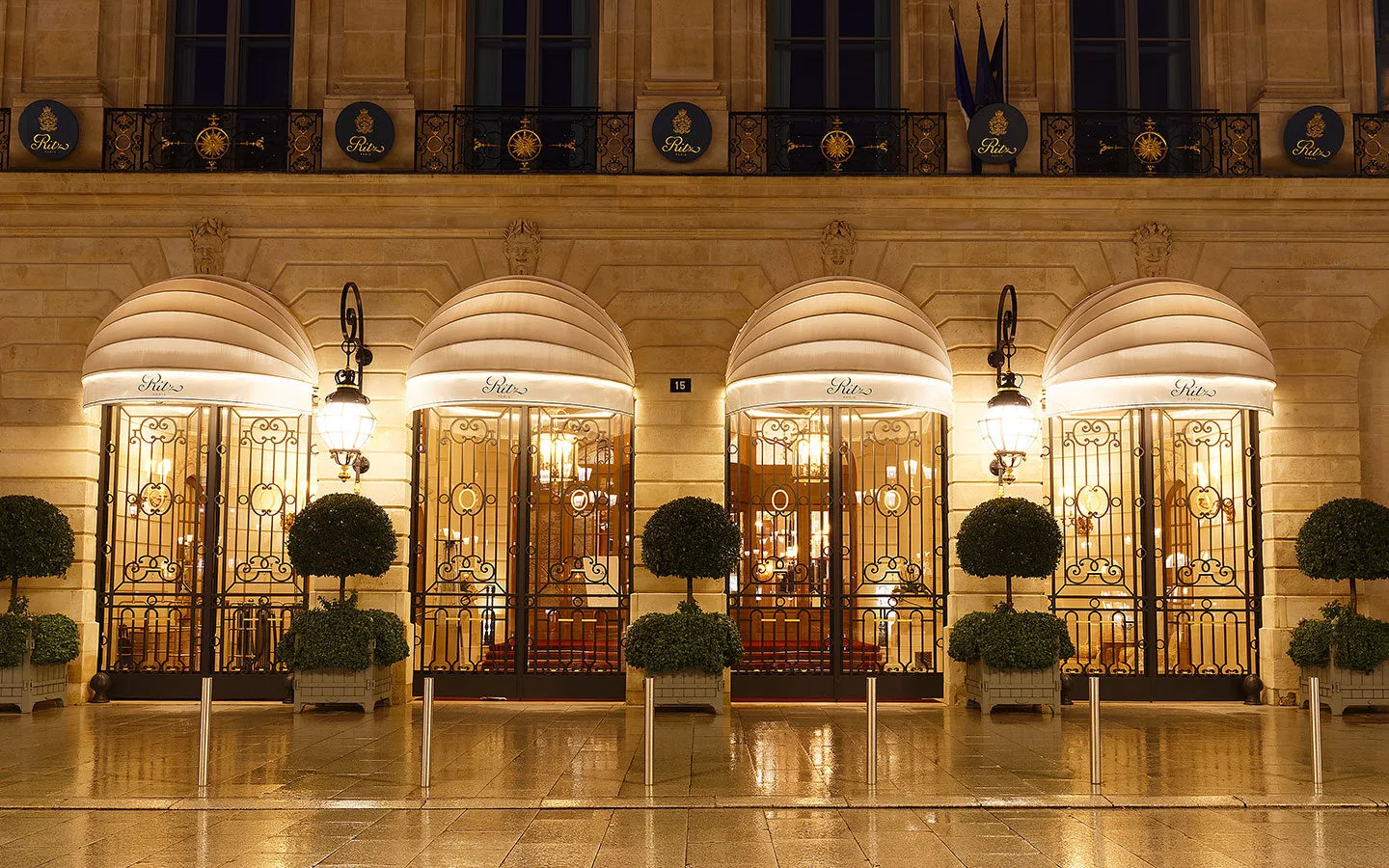 The entrance to the Ritz Hotel in Paris' Place Vendôme