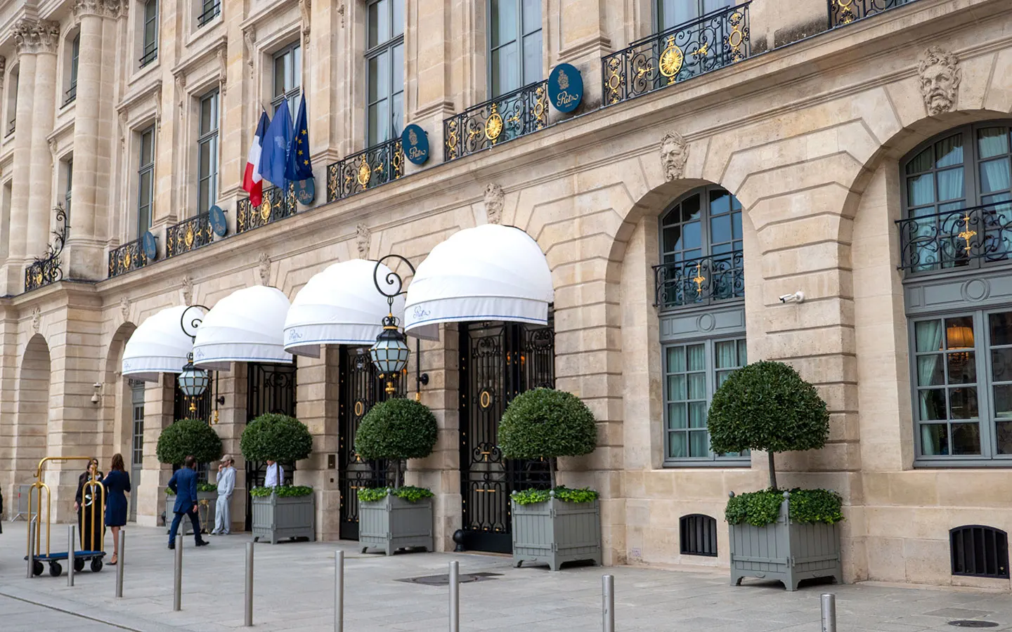 The entrance to the Ritz Hotel in Paris' Place Vendôme