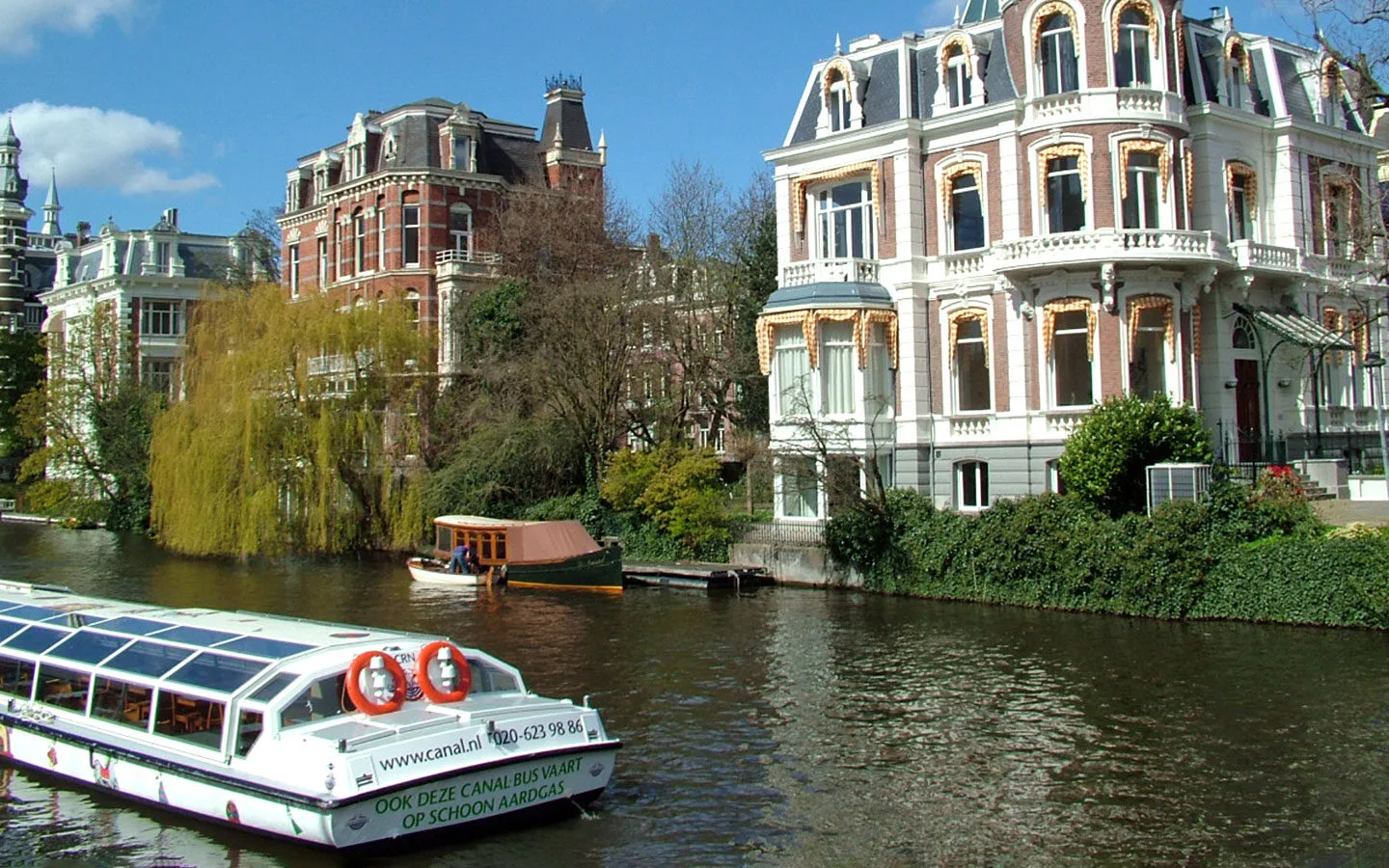 Boat trip on the canals in Amsterdam