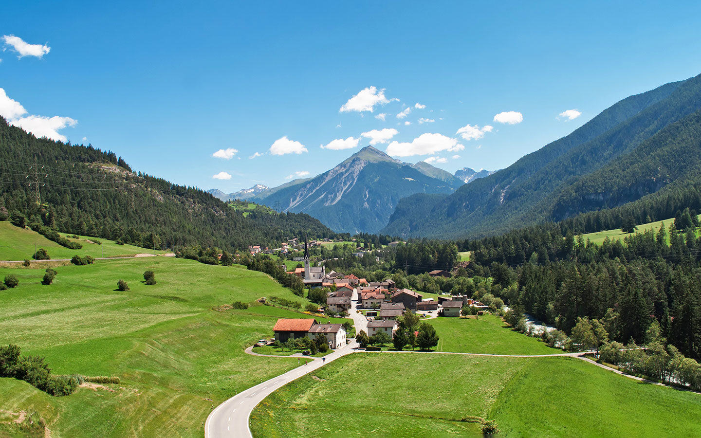 Views along the Bernina Express route