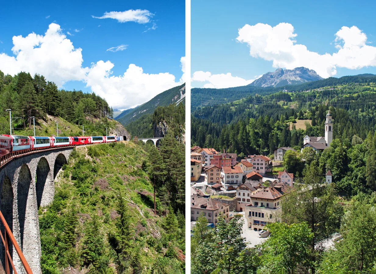 Views on board the Glacier Express