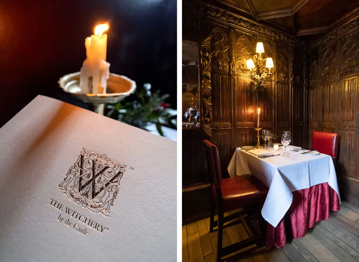 Dinner at the Witchery restaurant on the Royal Mile