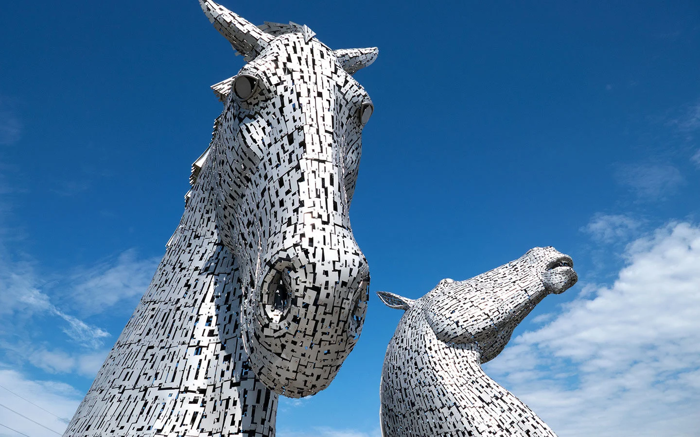 The Kelpies horse sculptures at Falkirk near Edinburgh