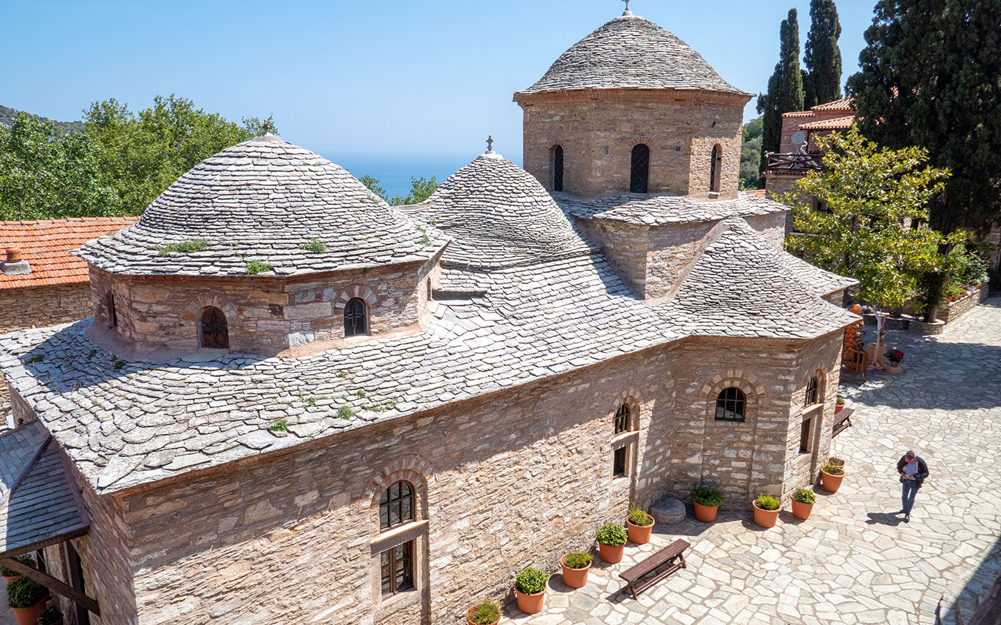 Evangelistria Monastery in Skiathos, Greece