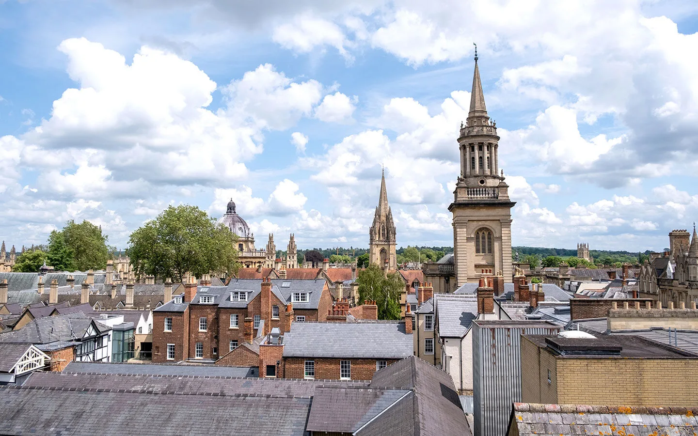 Views from the Varsity Club rooftop bar in Oxford