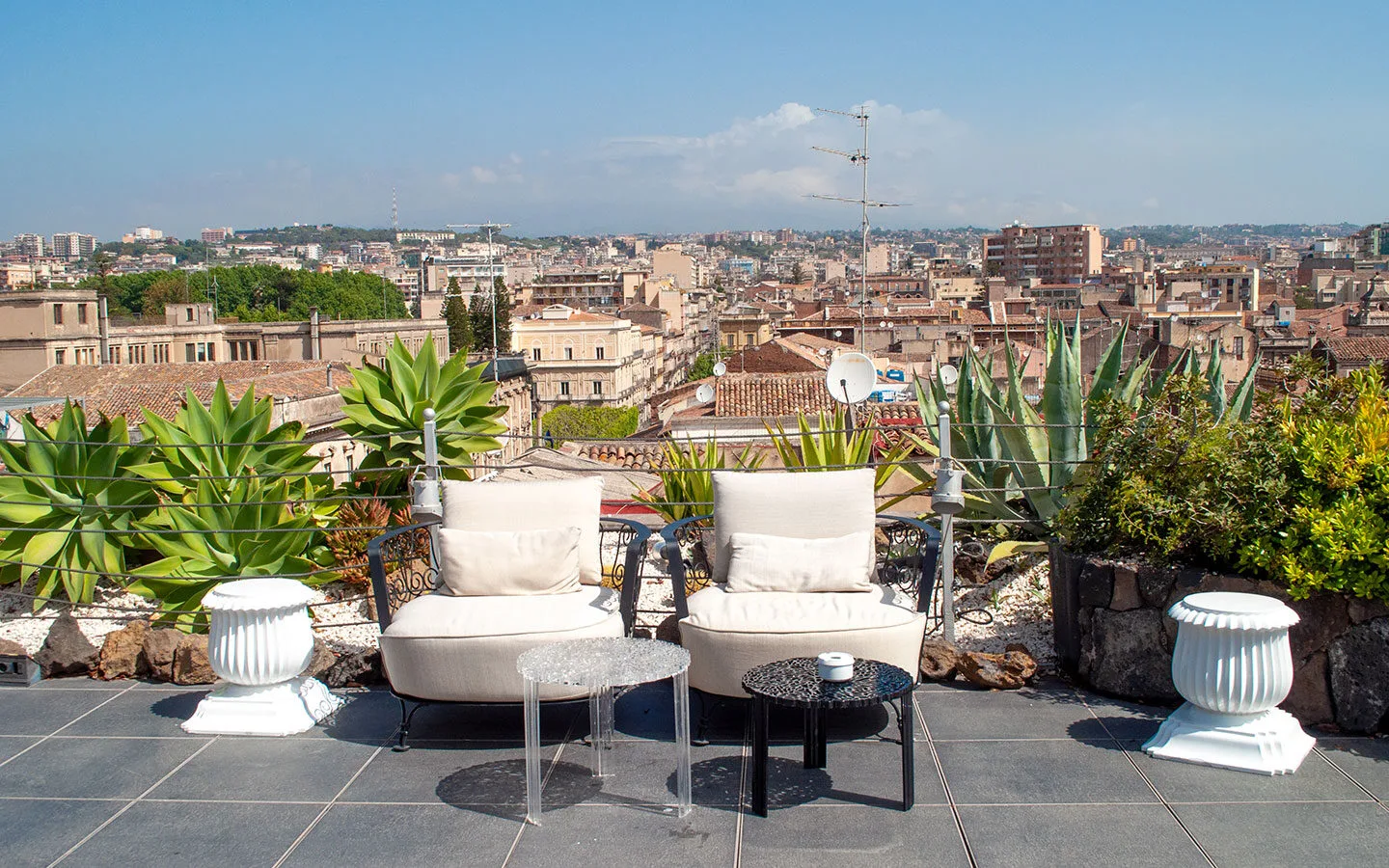 Roof terrace at the Palace Catania UNA Esperienze hotel