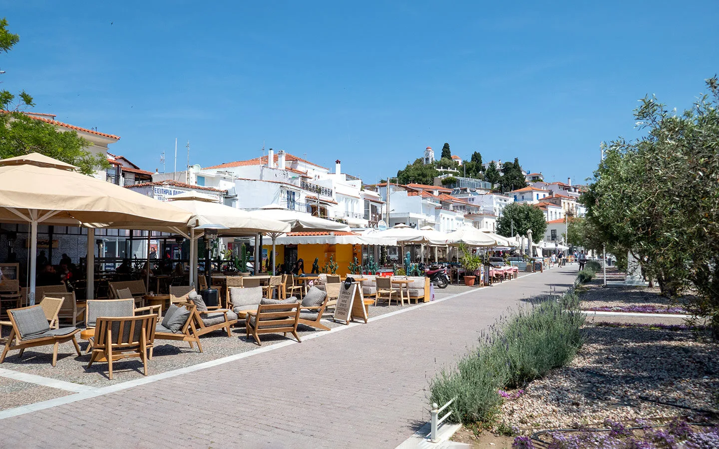 Skiathos Town's New Port and waterfront bars