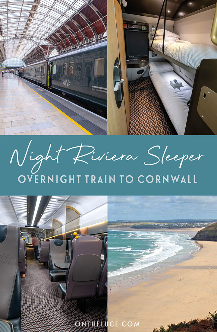 A guide to travelling on the Night Riviera Sleeper, the overnight train journey from London to Cornwall, with everything you need to know, from routes and costs to on-board facilities and accommodation | Sleeper train to Cornwall | London to Cornwall overnight train | UK sleeper train | Night Riviera Sleeper review