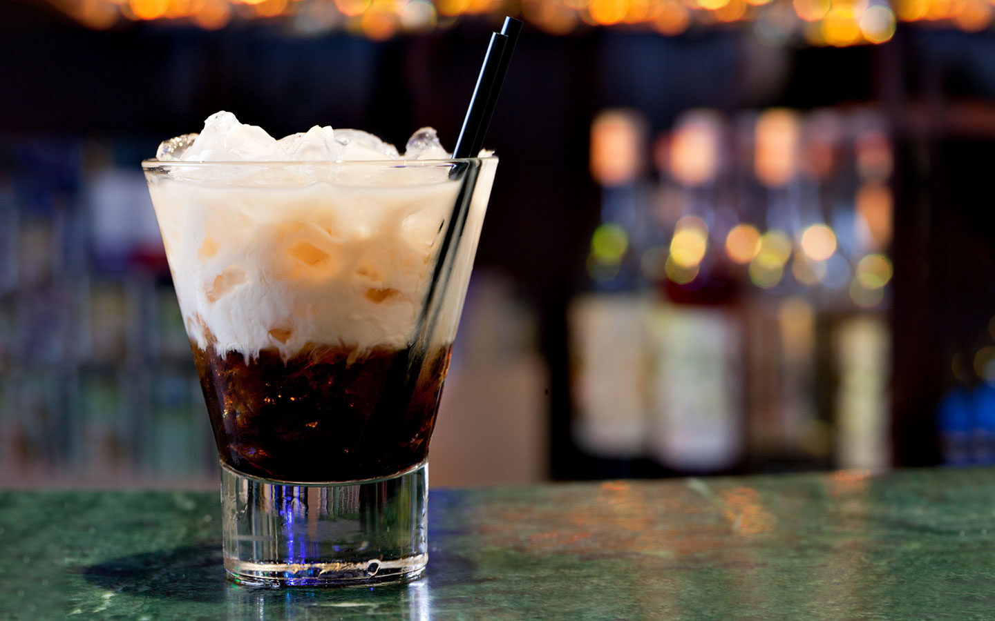 A White Russian cocktail