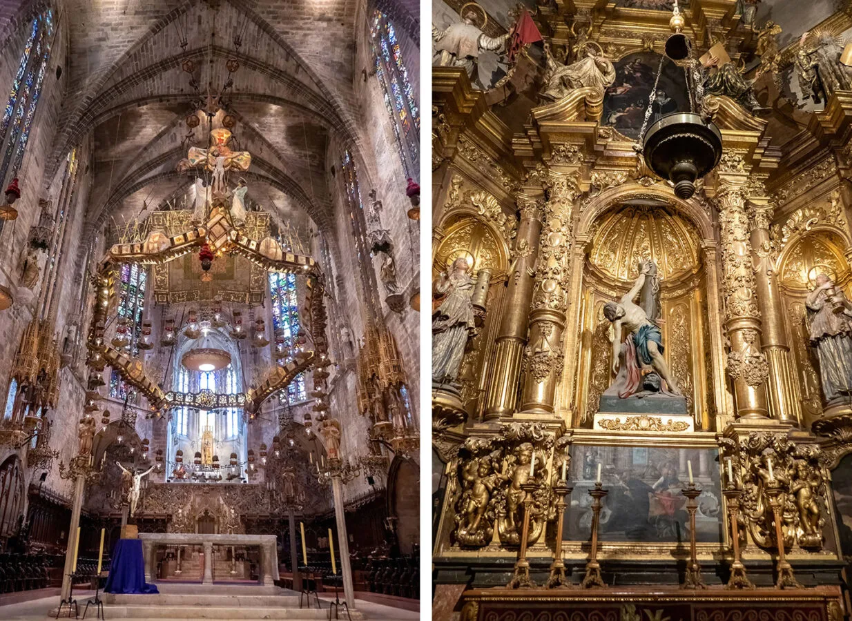 Inside La Seu or the Cathedral of Santa Maria, one of the best things to do in Palma