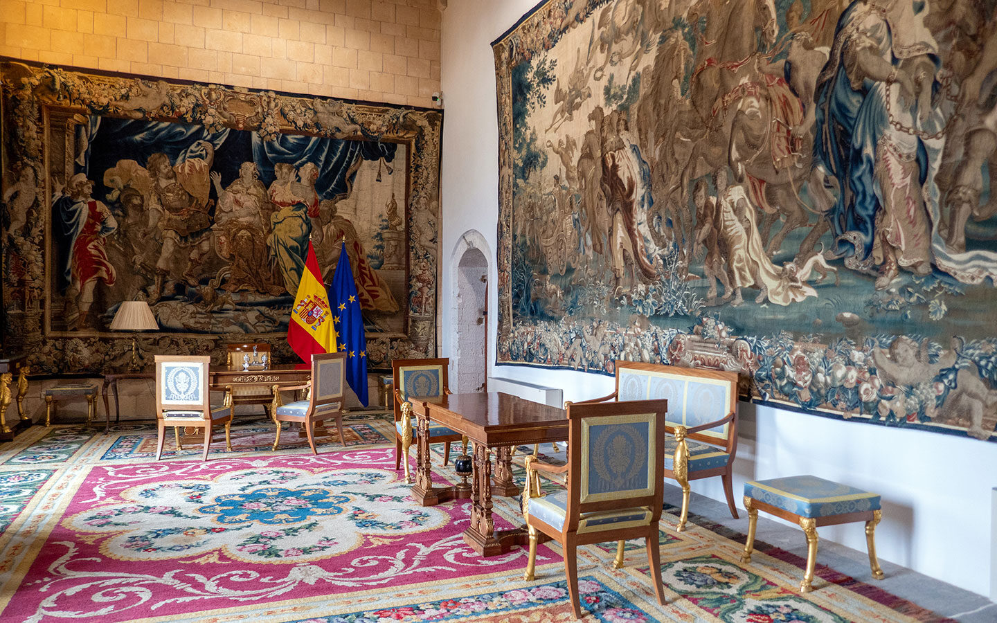 The royal apartments at the Palace of La Almudaina in Palma