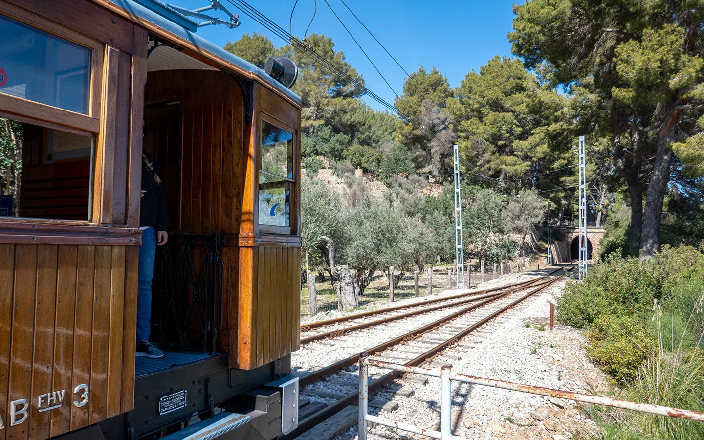 One of the tunnels along the route of the train from Palma to Soller