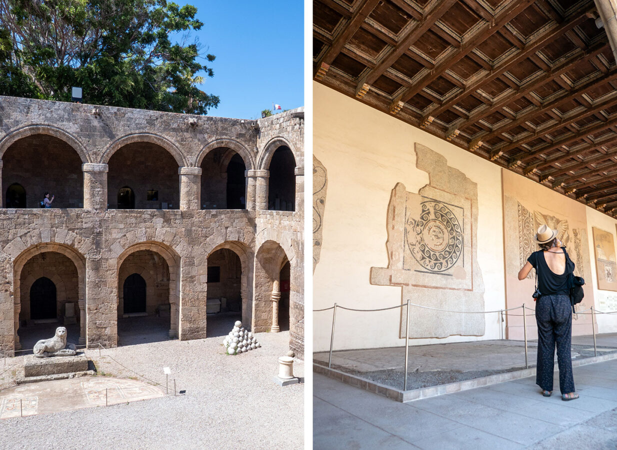 Exhibits inside the Archaeological Museum of Rhodes
