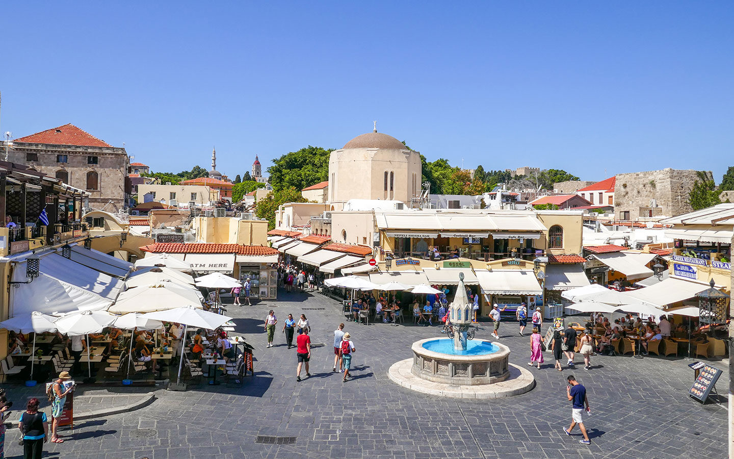 Hippocrates Square in Rhodes Old Town