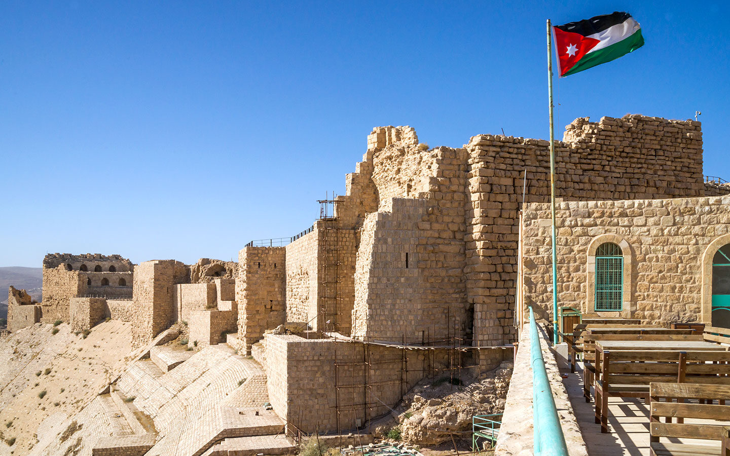 Kerak Castle on the King's Highway in Jordan
