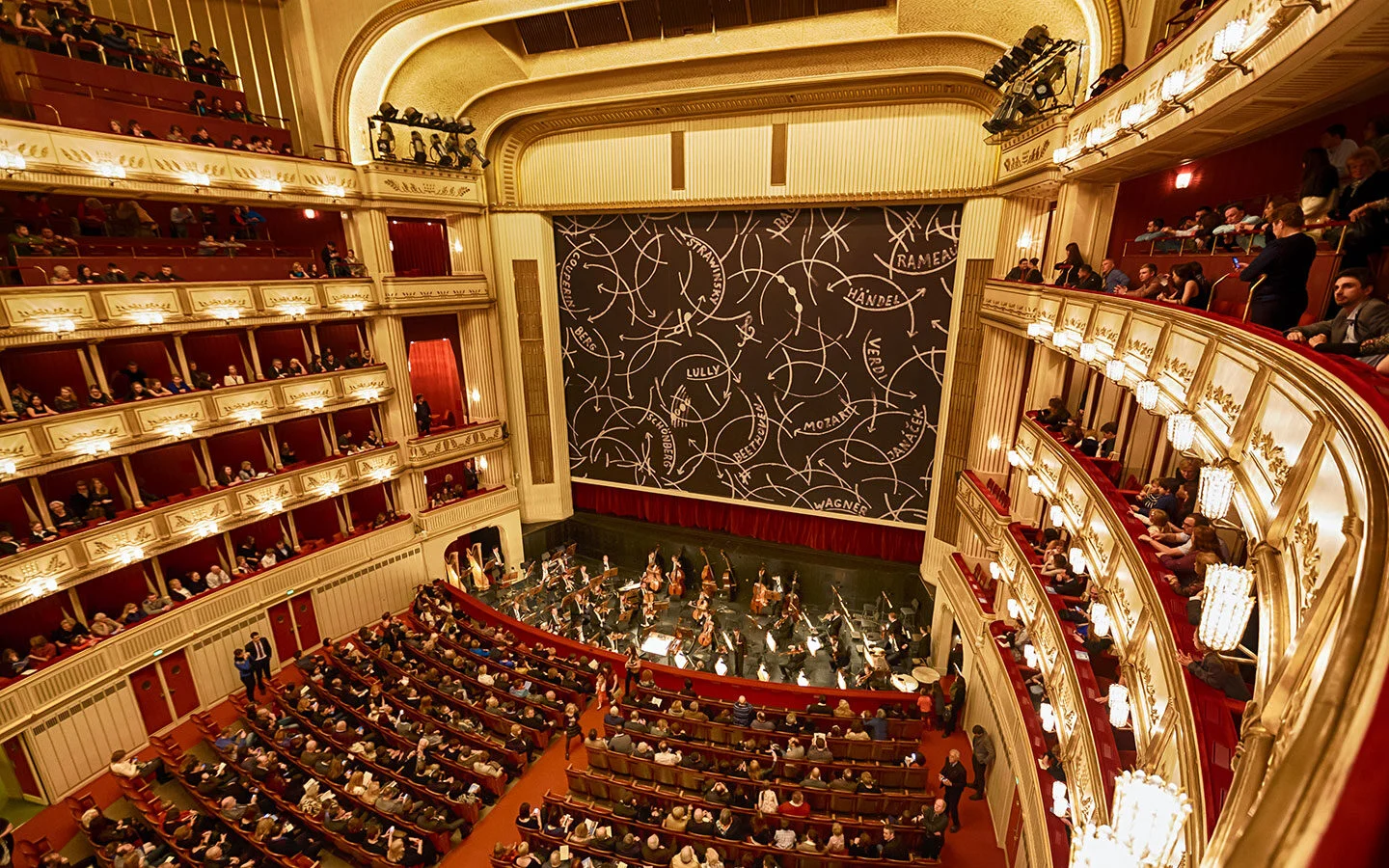 Inside the Staatsoper State Opera House in Vienna